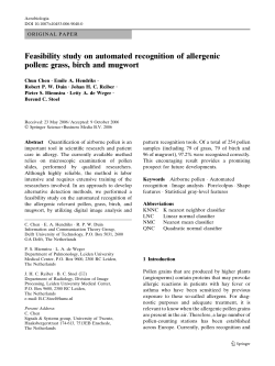 Feasibility study on automated recognition of allergenic pollen