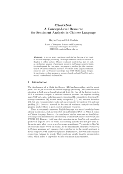 CSenticNet: A Concept-Level Resource for Sentiment Analysis in