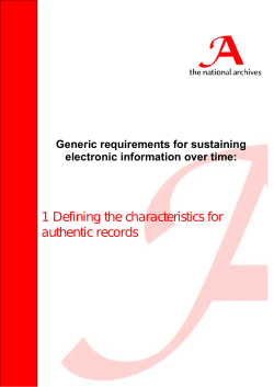 Generic requirements for sustaining electronic information over time