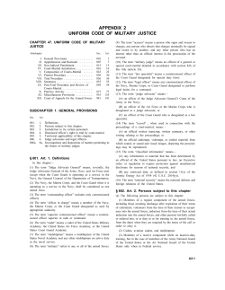 appendix 2 uniform code of military justice