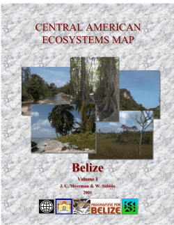 Table of contents - Biodiversity in Belize
