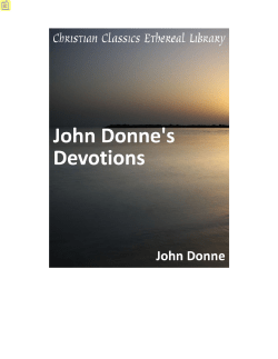 Devotions Upon Emergent Occasions