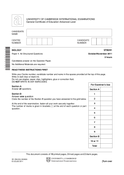 UNIVERSITY OF CAMBRIDGE INTERNATIONAL EXAMINATIONS