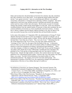 Alternatives to the War Paradigm
