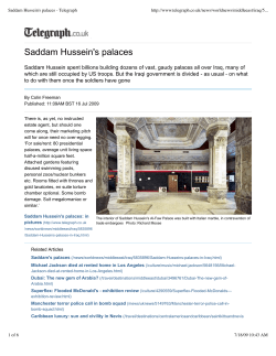 Saddam Hussein`s Palaces
