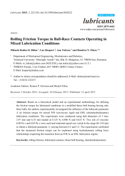 Rolling Friction Torque in Ball-Race Contacts Operating