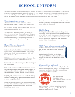 school uniform - Presbyterian School