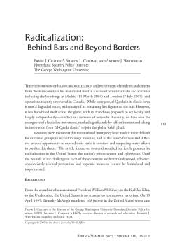 Radicalization: Behind Bars and Beyond Borders
