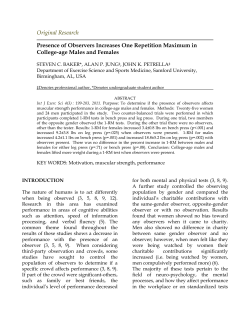 Presence of Observers Increases One Repetition Maximum in