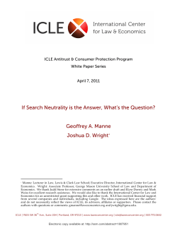 If Search Neutrality is the Answer, What`s the
