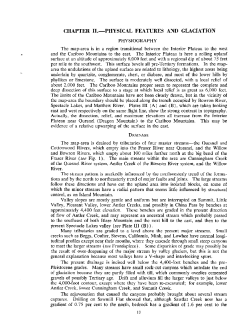 Chapter Two: Physical Features and Glaciation