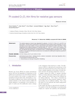 Pt coated Cr2O3 thin films for resistive gas sensors