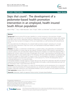 Steps that count!: The development of a pedometer