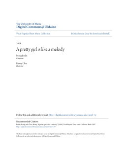 A pretty girl is like a melody - DigitalCommons@UMaine