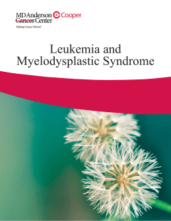 Leukemia and Myelodysplastic Syndrome