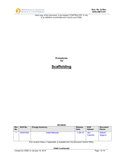 Scaffolding - the Colleges of Nanoscale Science and Engineering