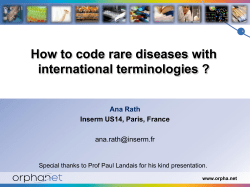 How to code RD with international terminologies