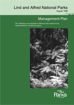 Lind and Alfred National Parks Management Plan