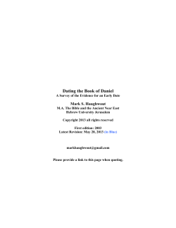 Dating the Book of Daniel