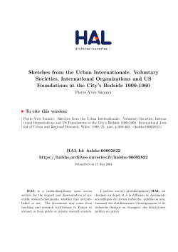 Sketches from the Urban Internationale. Voluntary - Hal-SHS