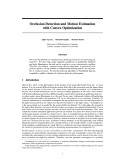 Occlusion Detection and Motion Estimation with