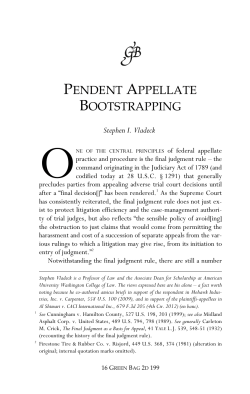 Pendent Appellate Bootstrapping