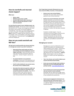 How do overdrafts and returned checks happen? How can you