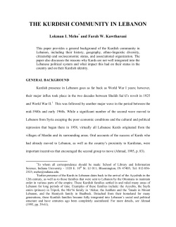 the kurdish community in lebanon