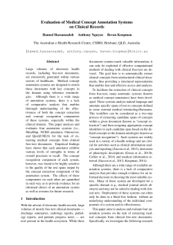 Evaluation of Medical Concept Annotation