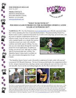 Poo Doo Leash Media Kit