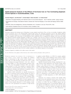 Spatio-temporal analysis of the effects of hurricane Ivan on two
