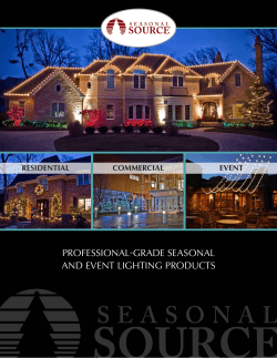 PROFESSIONAL-GRADE SEASONAL AND EVENT LIGhTING