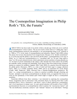 The Cosmopolitan Imagination in Philip Roth`s &ldquo;Eli, the Fanatic&rdquo;
