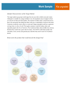Developing a Food Product - Line Enhancement. Work Sample