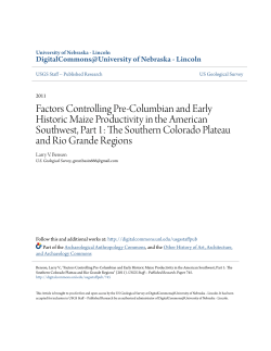 Factors Controlling Pre-Columbian and Early Historic Maize