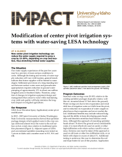 Modification of center pivot irrigation systems with water