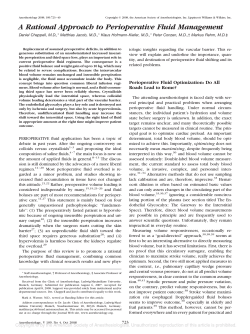 A Rational Approach to Perioperative Fluid Management - Area