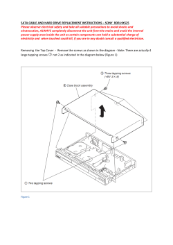 SATA CABLE AND HARD DRIVE REPLACEMENT INSTRUCTIONS