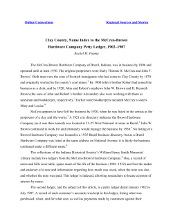 Clay County, Name Index to the McCrea