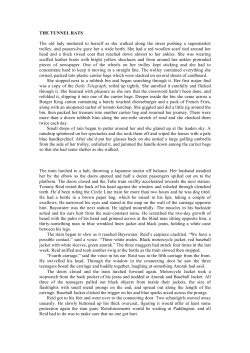 THE TUNNEL RATS The old lady muttered to herself as she walked