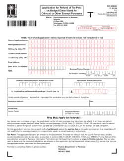 Form DR-309639 - Florida Department of Revenue