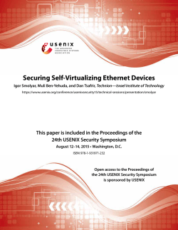 Securing Self-Virtualizing Ethernet Devices