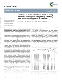 Synthesis of multi-substituted pyrroles