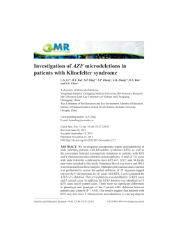 Investigation of AZF microdeletions in patients with Klinefelter