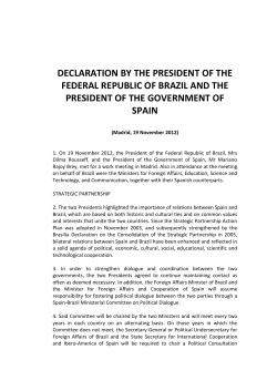 declaration by the president of the federal republic of