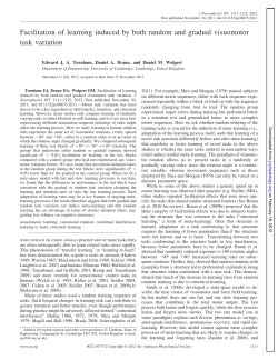 Facilitation of learning induced by both random and gradual