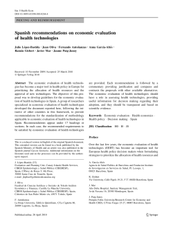 Spanish recommendations on economic evaluation of health