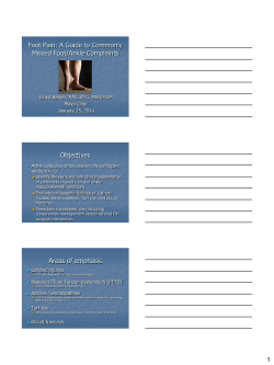 Orthopaedic Foot and Ankle Injuries and Treatment