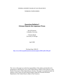 Exporting Deflation? Chinese Exports and Japanese Prices
