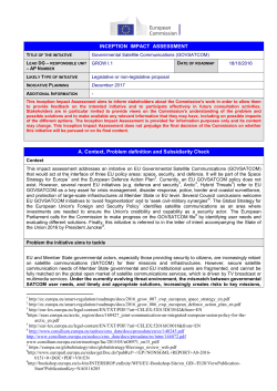 INCEPTION IMPACT ASSESSMENT A. Context, Problem definition